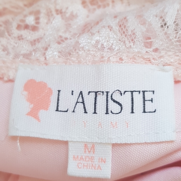 🇺🇦Ukraine fundraiser: L'ATISTE Pink Lace Dress - Picture 10 of 10